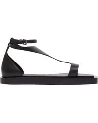 Max Mara - Leather Flat Sandals - Lyst