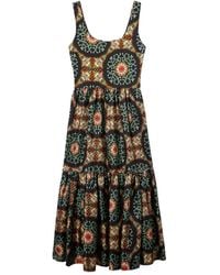 La DoubleJ - Capri Midi-Jurk Van Zijdeblend - Lyst
