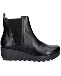 Fly London - Wedge-Sole Elasticated Chelsea Boots - Lyst