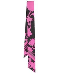 Versace - Floral Silk Scarf Tie - Lyst