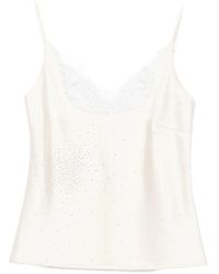 GIUSEPPE DI MORABITO - Lace-Trimmed Embellished Top - Lyst