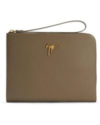 Giuseppe Zanotti - Fabian Logo-Plaque Clutch Bag - Lyst