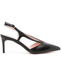 Anna F. - 75mm Slingback Leather Pumps - Lyst