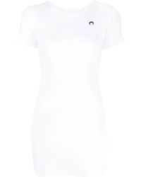 Marine Serre - Fine-Ribbed Organic Cotton T-Shirt Dress - Lyst