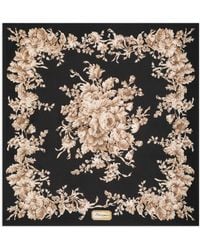 Dolce & Gabbana - Floral-Print Silk Scarf - Lyst