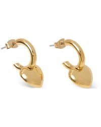 Chiara Ferragni - Heart-Pendant Hoop Earrings - Lyst