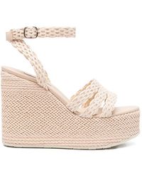 Casadei - Wedge-Espadrilles Mit Webmuster - Lyst