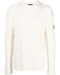 Paul & Shark - Logo-patch Cable-knit Jumper - Lyst
