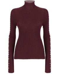 Laneus - Ribbed Embellished Top - Lyst