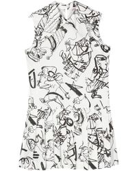 Charles Jeffrey - Abstract-Print Pleated Mini Dress - Lyst