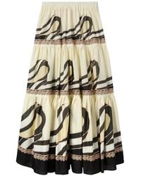 La DoubleJ - Falda Con Estampado A Capas - Lyst