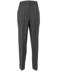 Peserico - Pleated Turned-Up Trousers - Lyst