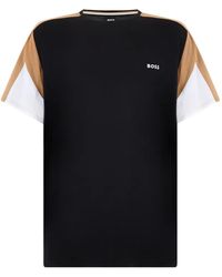 BOSS - Colour-Block Logo-Print T-Shirt - Lyst