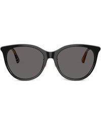 Burberry - Zonnebril Met Vierkant Montuur En Geruit Patroon - Lyst