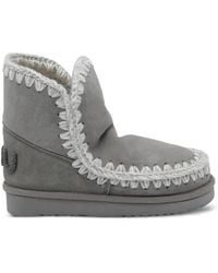 Mou - Bottines À Logo Pailleté Bordées De Crochet - Lyst