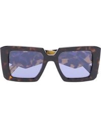 Prada - Tortoiseshell-Effect Rectangle-Frame Sunglasses - Lyst