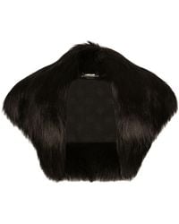 Dolce & Gabbana - Open-front Faux-fur Cropped Jacket - Lyst