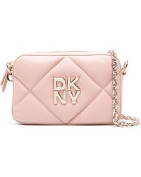 DKNY - Logo-plaque Leather Crossbody Bag - Lyst