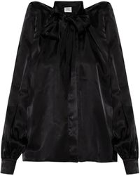 Vetements - Shoulder-Pads Bow Shirt - Lyst