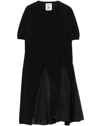 Semicouture - Crew-Neck Pleated Dress - Lyst