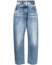 MSGM - Jeans dritti a vita alta - Lyst