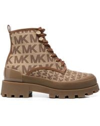 MICHAEL Michael Kors - Payton Logo-Print Ankle Boots - Lyst