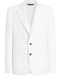Dolce & Gabbana - Sicilia Light Single-Breasted Linen Jacket - Lyst