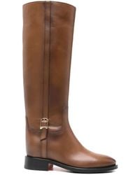 Santoni - Bottes À Détails De Boucles - Lyst