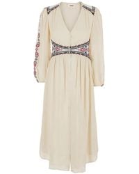 Ba&sh - Robe Brodée À Manches Longues - Lyst