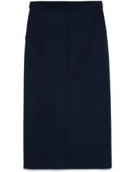 Twinset - Lurex Pinstripe Cady Midi Skirt - Lyst