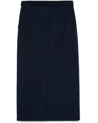 Twinset - Falda midi a rayas diplomáticas - Lyst