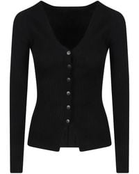 Dondup - Ribbed-Knit V-Neck Cardigan - Lyst