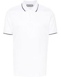 Canali - Poloshirt Met Contrasterende Afwerking - Lyst