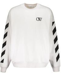 Off-White c/o Virgil Abloh - Logo Diagonal-Stripes Sweatshirt - Lyst