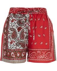 P.A.R.O.S.H. - Paisley-Print Drawstring Shorts - Lyst