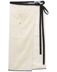 Prada - Embroidered Striped Apron - Lyst
