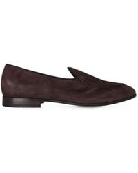 Eleventy - Almond-Toe Suede Loafers - Lyst