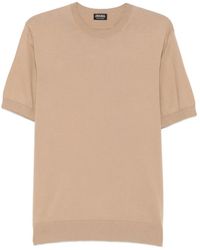 ZEGNA - Fine-Knit Cotton T-Shirt - Lyst