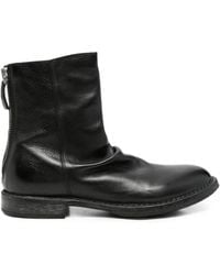 Moma - Arizona Rear Zip-Fastening Leather Boots - Lyst