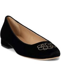 Ralph Lauren - Emellie Embellished Ballet Pumps - Lyst