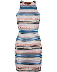 Missoni - Striped Fine-knit Minidress - Lyst