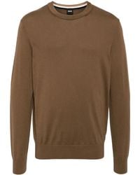 BOSS - Trui Met Ronde Hals - Lyst
