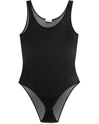 Magda Butrym - Mesh Scalloped Bodysuit - Lyst