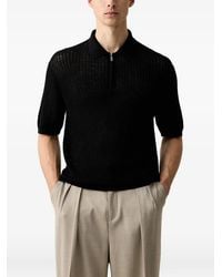 Emporio Armani - Trui Van Wol- En Lyocellblend Met Polokraag En Gebreid Patroon - Lyst