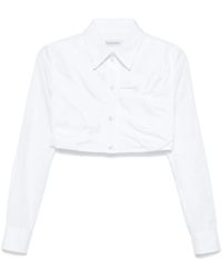 Viktor & Rolf - Pleated Cropped Shirt - Lyst