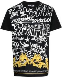 Versace Jeans Couture - Graffiti-print T-shirt - Lyst
