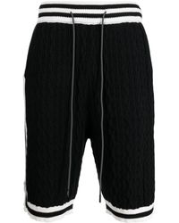 Mostly Heard Rarely Seen - Cable-knit Striped Track Shorts - Lyst