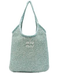 Miu Miu - Sequin-Embellished Crochet Shoulder Bag - Lyst