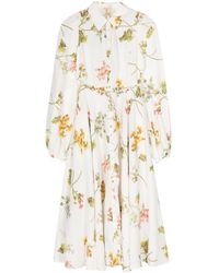 byTiMo - Floral-print Belted Midi Dress - Lyst