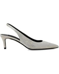 Philipp Plein - 55Mm Rhinestone Monogram Slingback Pumps - Lyst